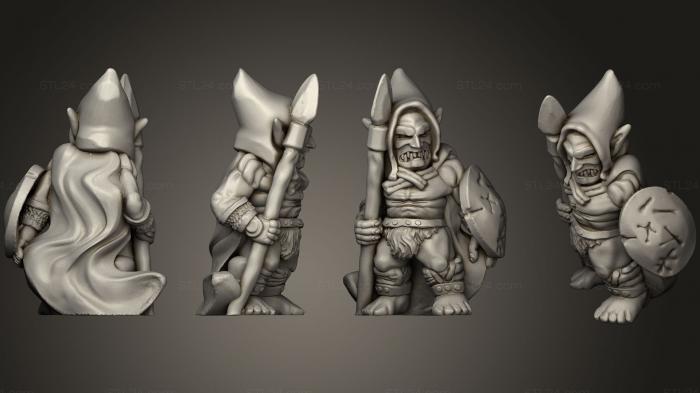 Figurines simple (Goblin Warrior1, STKPR_0573) 3D models for cnc